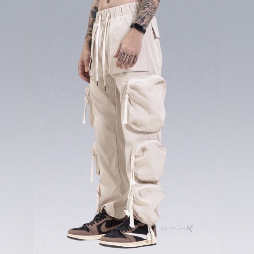 WHOISJACOV Cargo Pants Tan Travis Scott Men’s XL Street Wear Urban Preppy - Picture 1 of 13